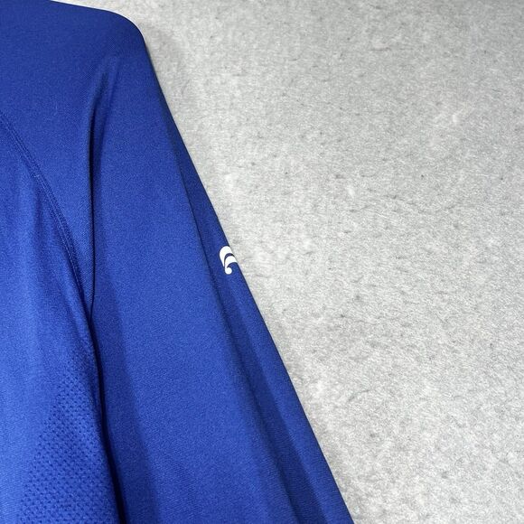 Fabletics Top Mens L Blue Pullover Training Day 1/4 Zip Pullover Long Sleeve - Picture 5 of 11